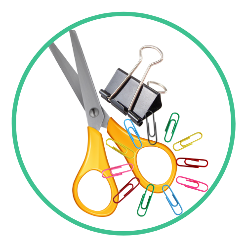 Scissors, Paper clips